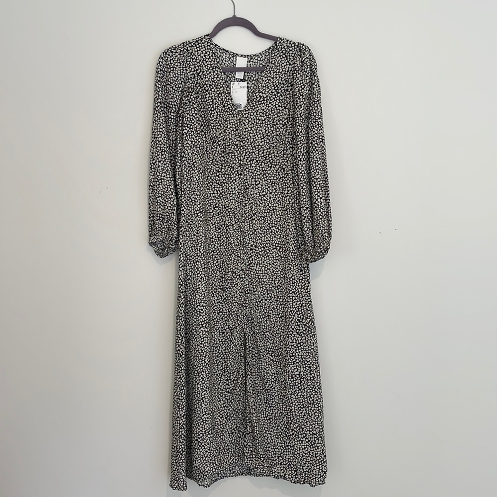 H&M Floral Buttoned Maxi Dress Size 4